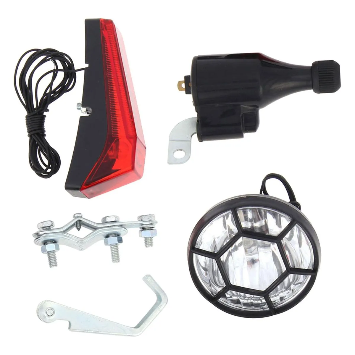 Dynamo Bike Light Set with Included Wiring Eco Friendly Waterproof