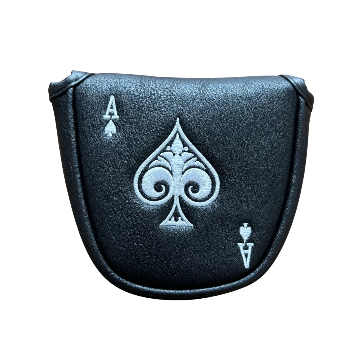 Ace of Spades Design Round Putter Golf Club Head Cover