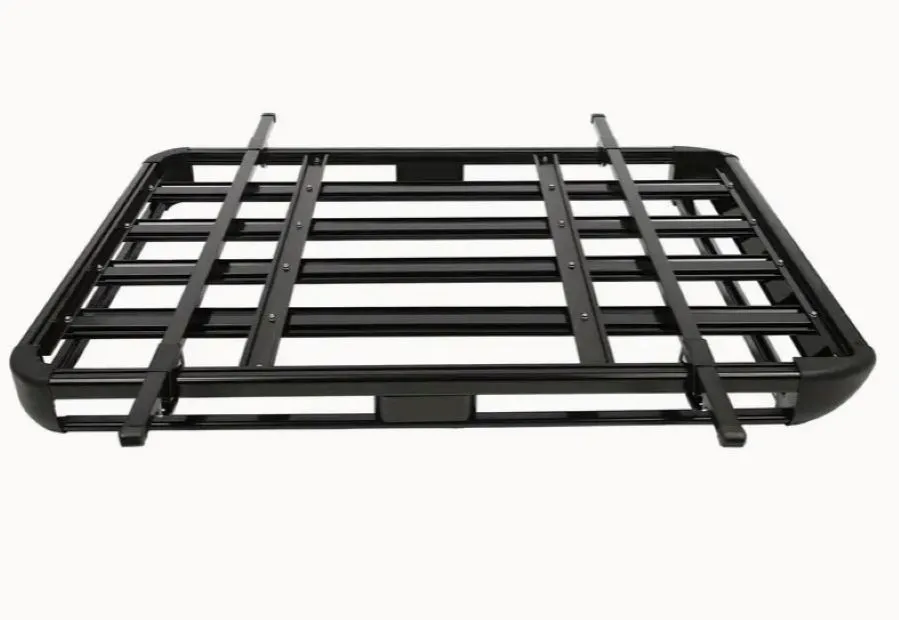 Aluminium, Universal Car SUV Luggage Cargo Railing Rack 1400 x 100CM - Black
