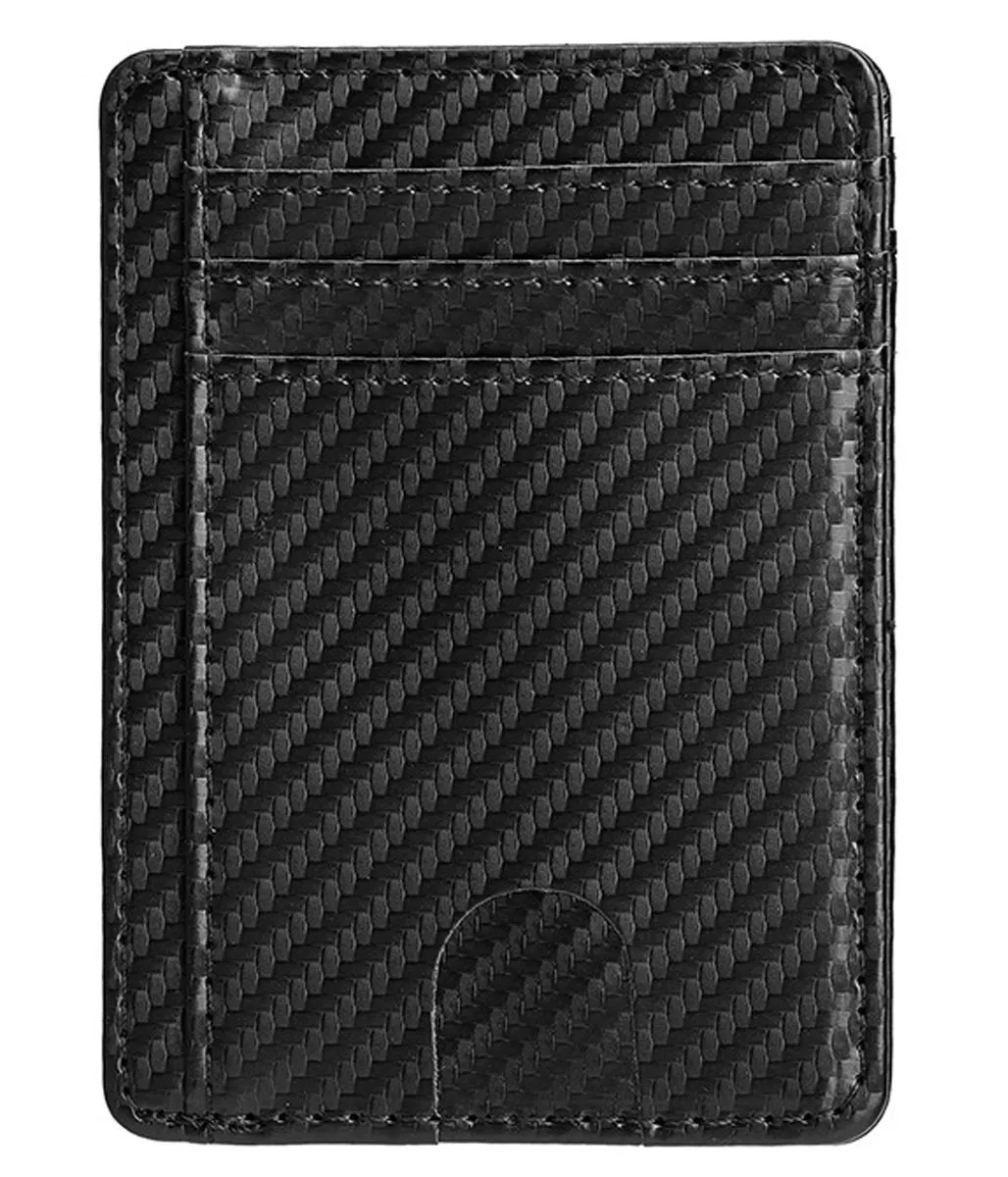 Slim Minimalist Front Pocket RFID Blocking Leather Wallets