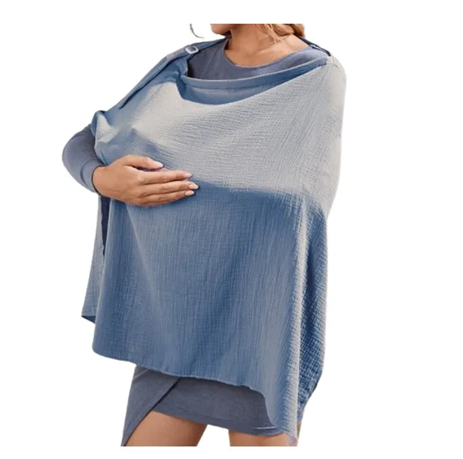 Cotton Nursing Cover Up - Baby blue