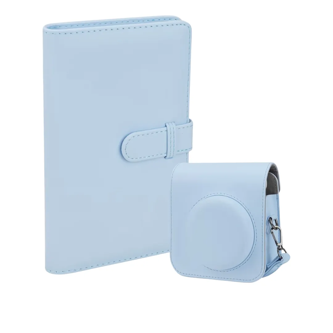 Camera Case Compatible with Fuji Mini 12/11/9 and 108 Pocket Photo Album - Blue