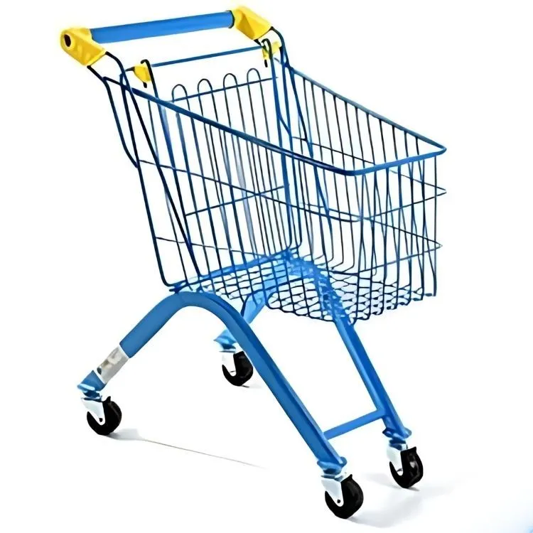 ZYS - Kids Play Shopping Cart Metal Trolley - Blue