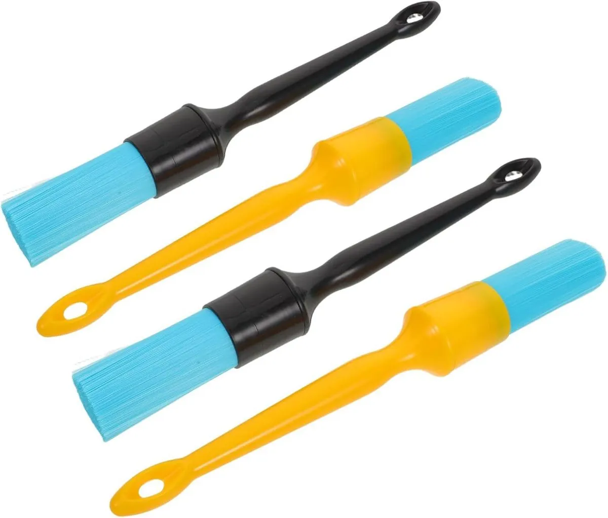 4pcs Engine Detailing Brush Set with Scratch-Free Nylon Bristles, Car