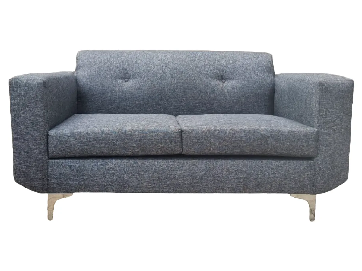 Leandre 2 Seater Tuxedo Sofa Grey Woven