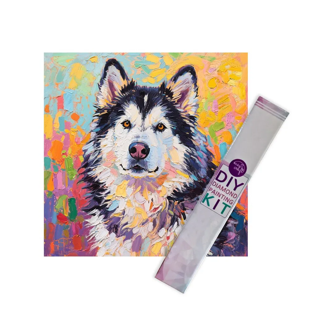 Diamond Painting DIY Kit,Full Drill, 30x30cm - Dog - Dog-Alagasga 