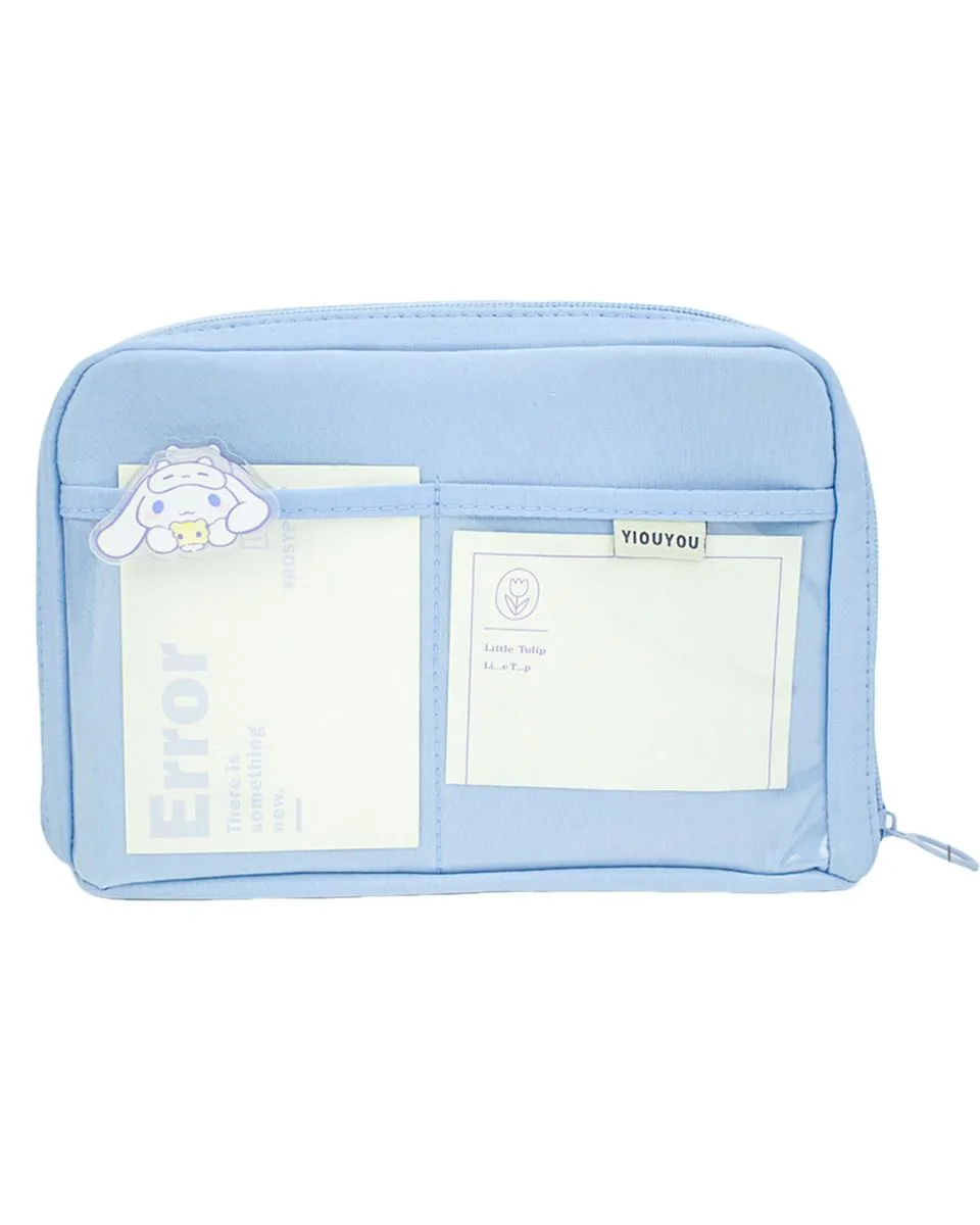 12 Layer Pencil Case Large Capacity Student Minimalist Stationery Bag - Blue