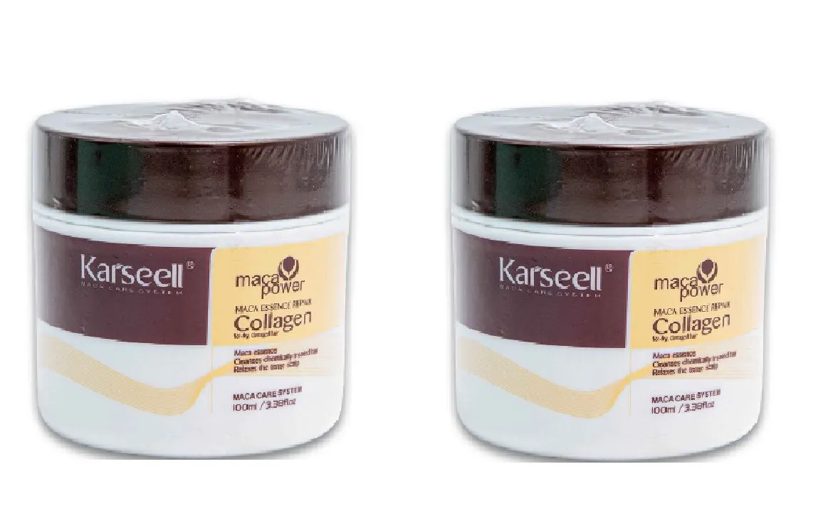 2 x Small Karseell Collagen Hair Mask Maca Formula 100ML Tubs