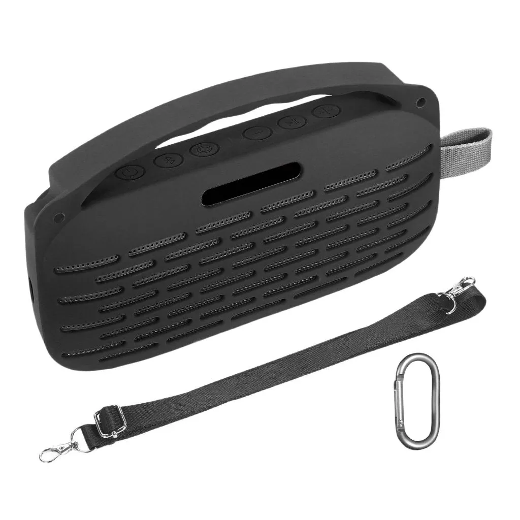 Silicone Case for 2nd Gen Speaker Case Cover Sleeve Scratchproof Housing - Black
