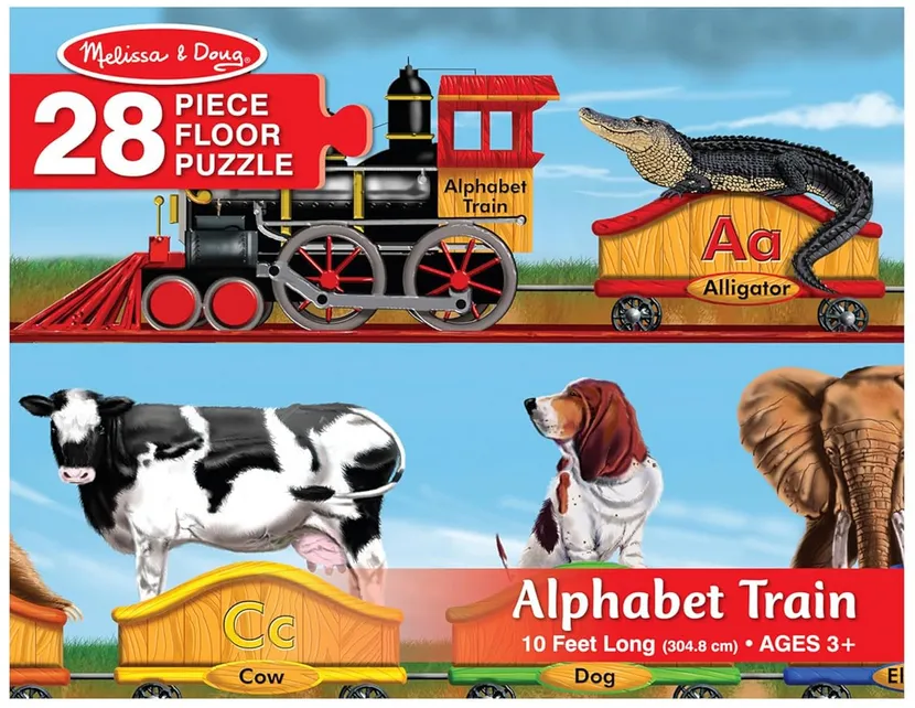 Melissa & Doug Alphabet Train Floor Jigsaw Puzzle (28 Piece)