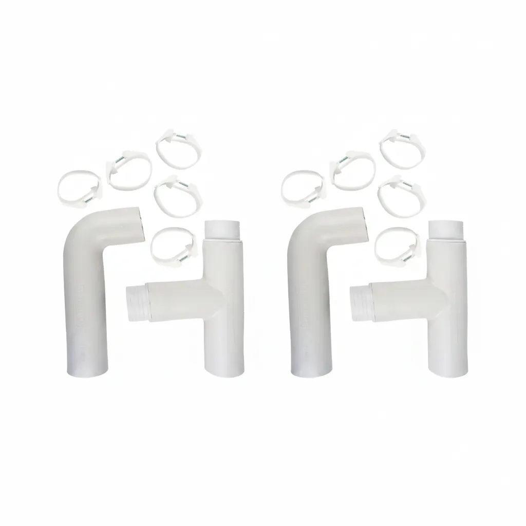 300mm White Sink Trap Combo for Efficient Plumbing Drainage - 2 Pack