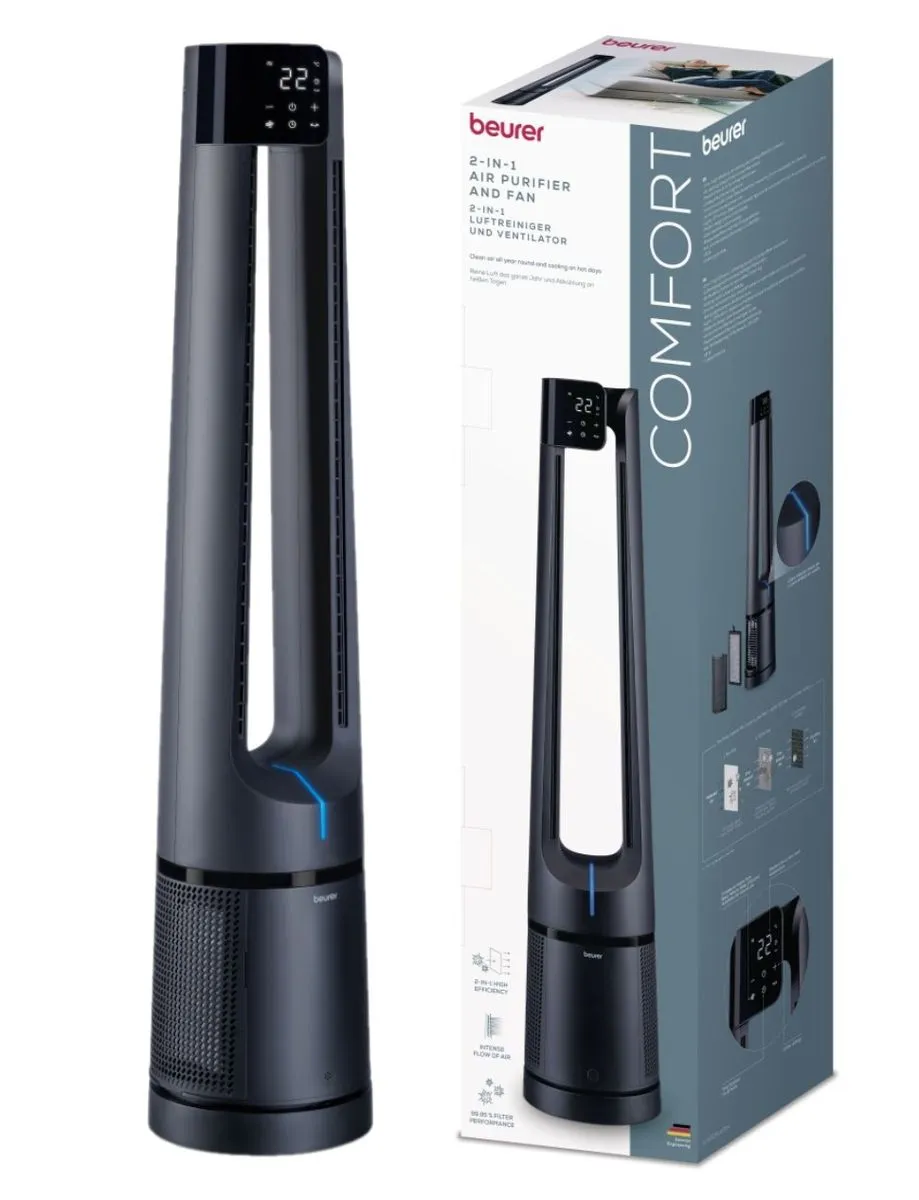 Beurer Germany Air Purifier & Cooling Fan LV 500 Filters Allergens & Cools