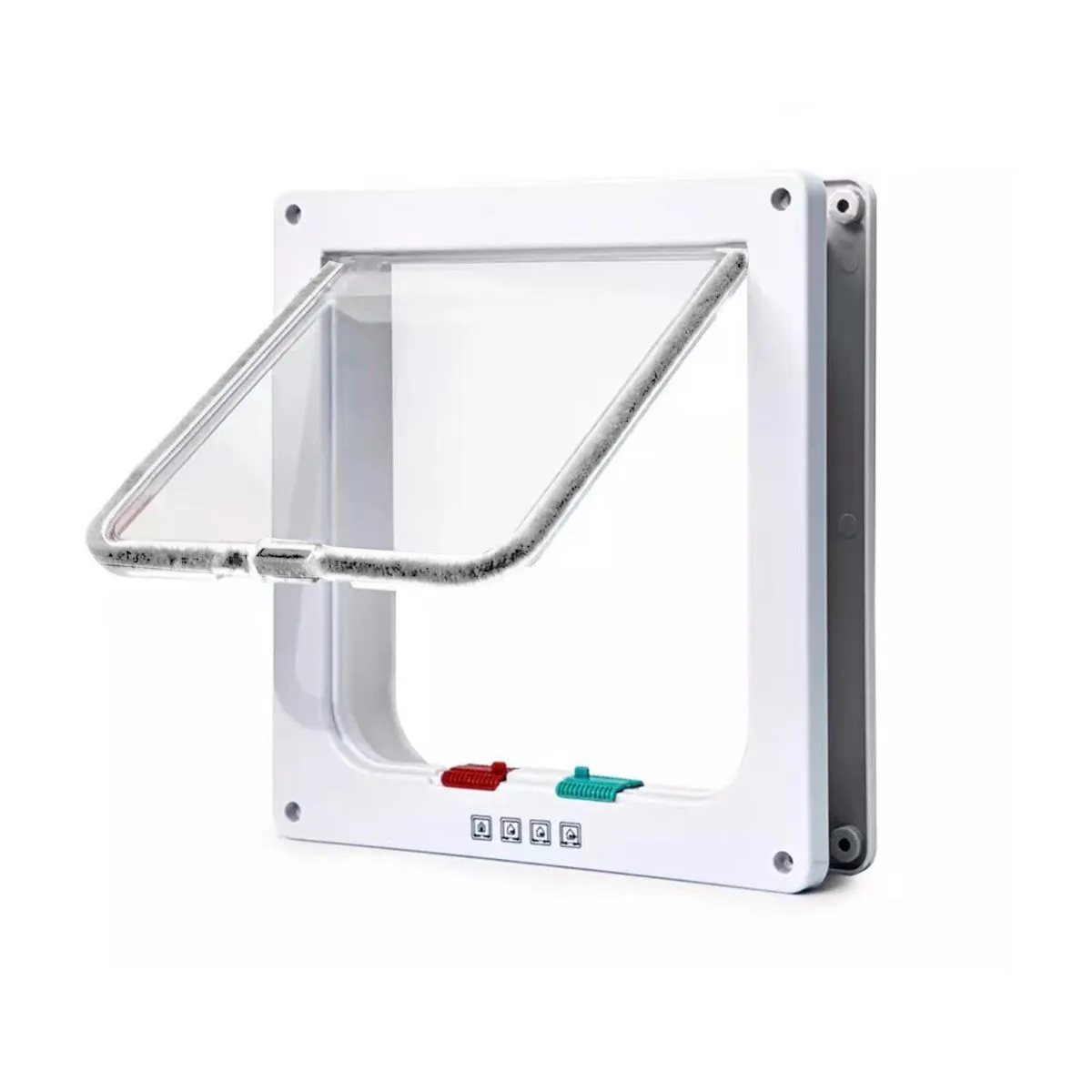 L-Pet Cat Flap 4 Way Locking Door - For Timber, Brick, Concrete & Glass