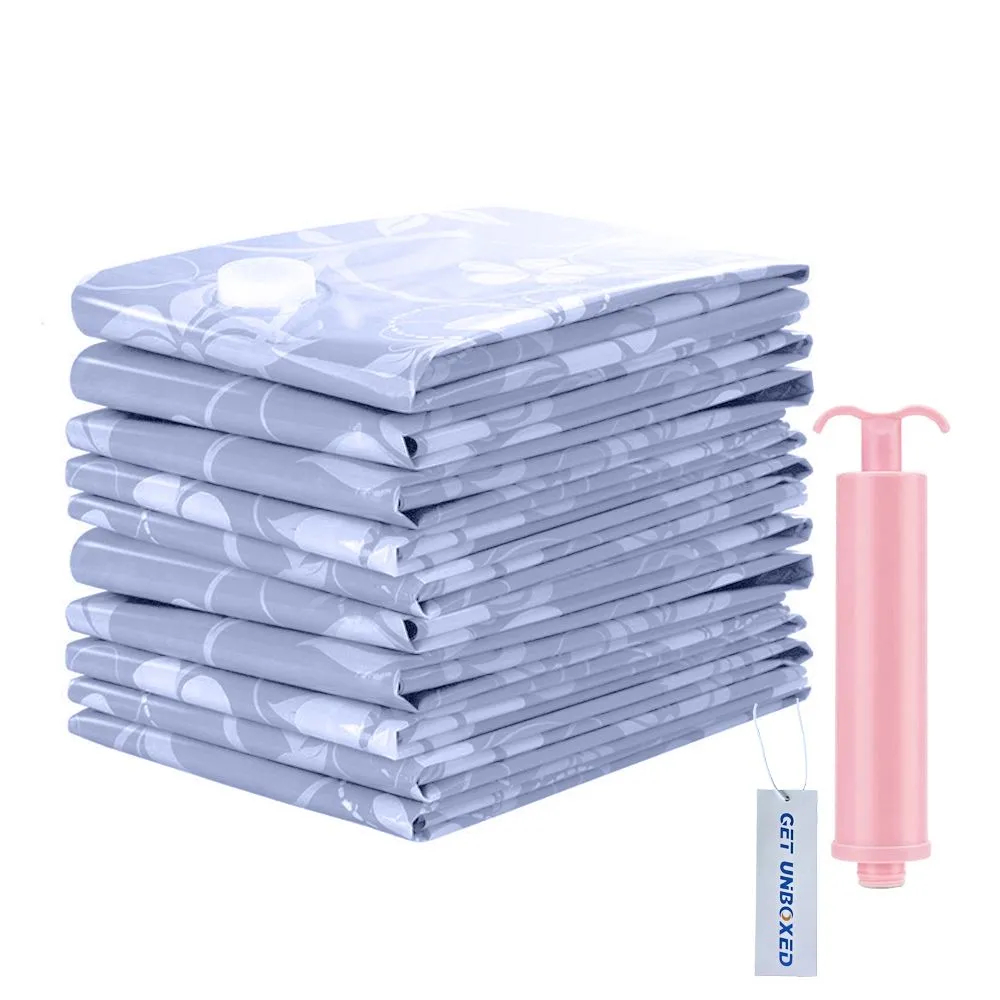 GET UNBOXED 7 Pieces/Set Space Saver Vacuum Storage Bags For Clothes Quilts