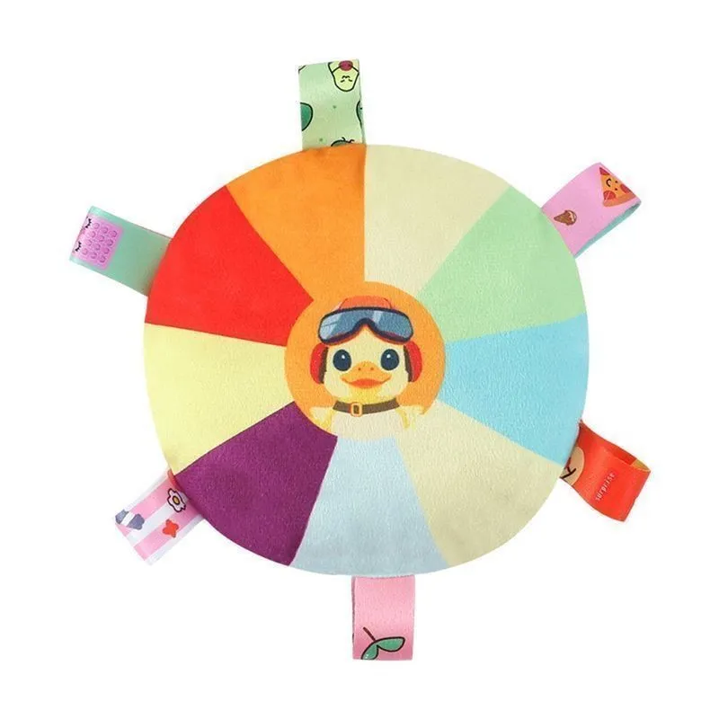 Interactive Squeaky Bell Plush Frisbee Dog Toy for Puppies