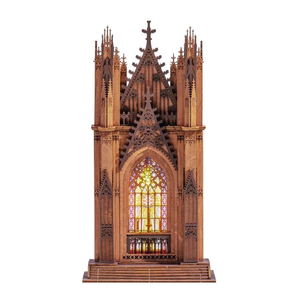 Robotime Rolife Twin-Tower Cathedral 3D Wooden Puzzle (111 Pieces)