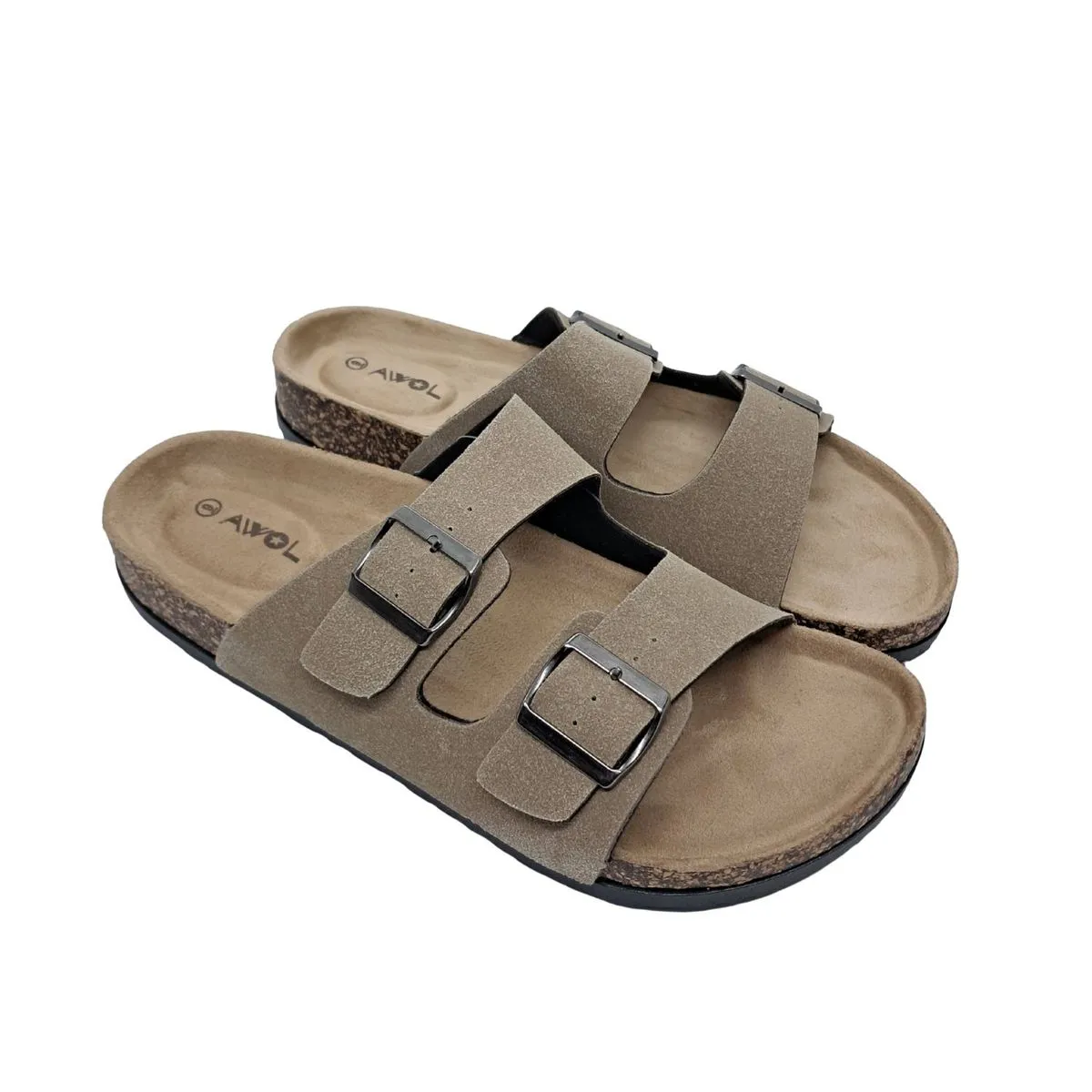 Awol Men's Double Strap Cork Sole Sandals