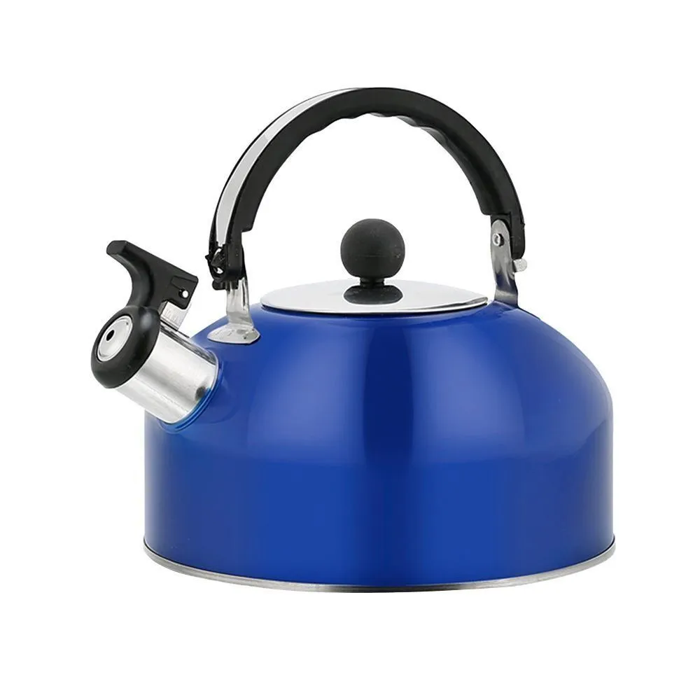 3L Stainless Steel Stove-Top Whistle Kettle - Blue