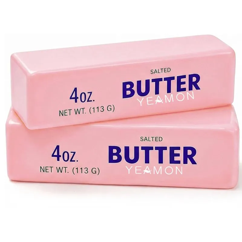 2 Pcs Butter Stress Squishy Toys, Soft Slow Rising Sensory Squeeze Toy - Pink