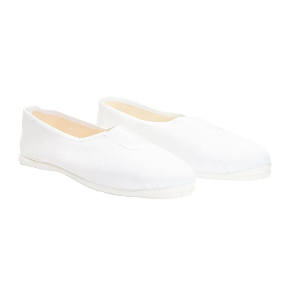 Domyos Kids White Fabric Gym Slippers