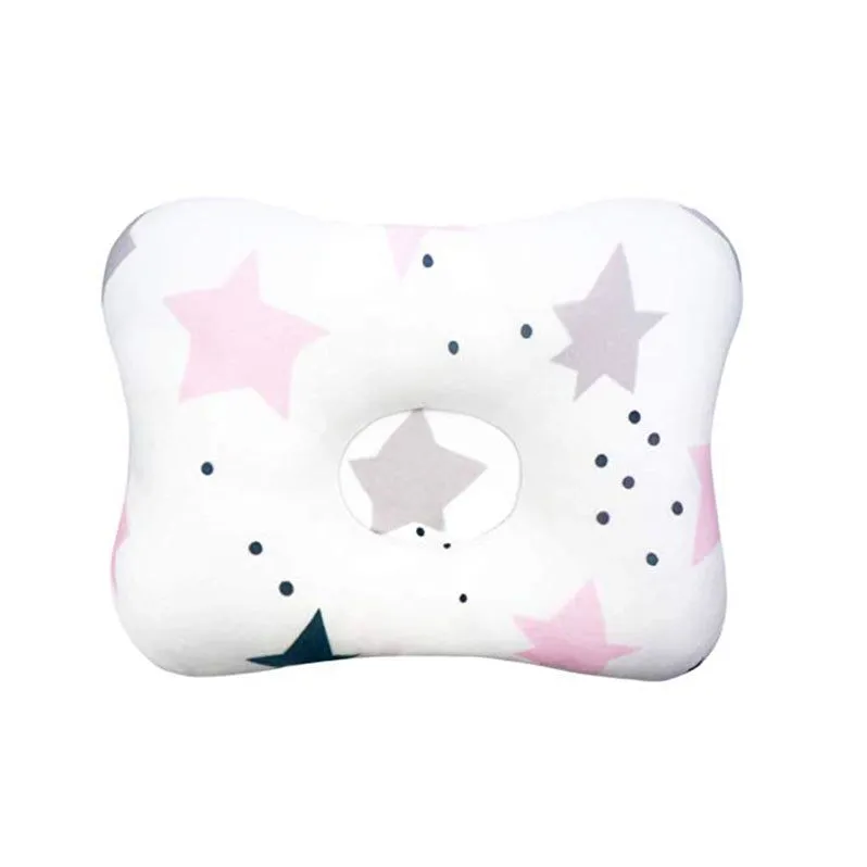 Flat Head Preventing Baby Pillow - Pink