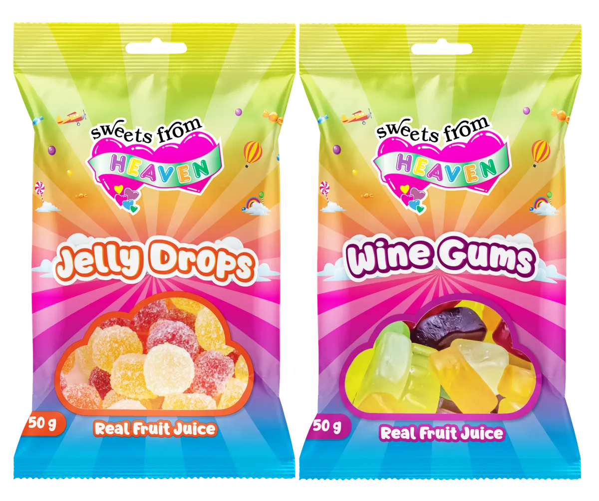 12Pk | Sweets from Heaven | Jelly, Gums | Sweets & Chocolate Hampers | 50g