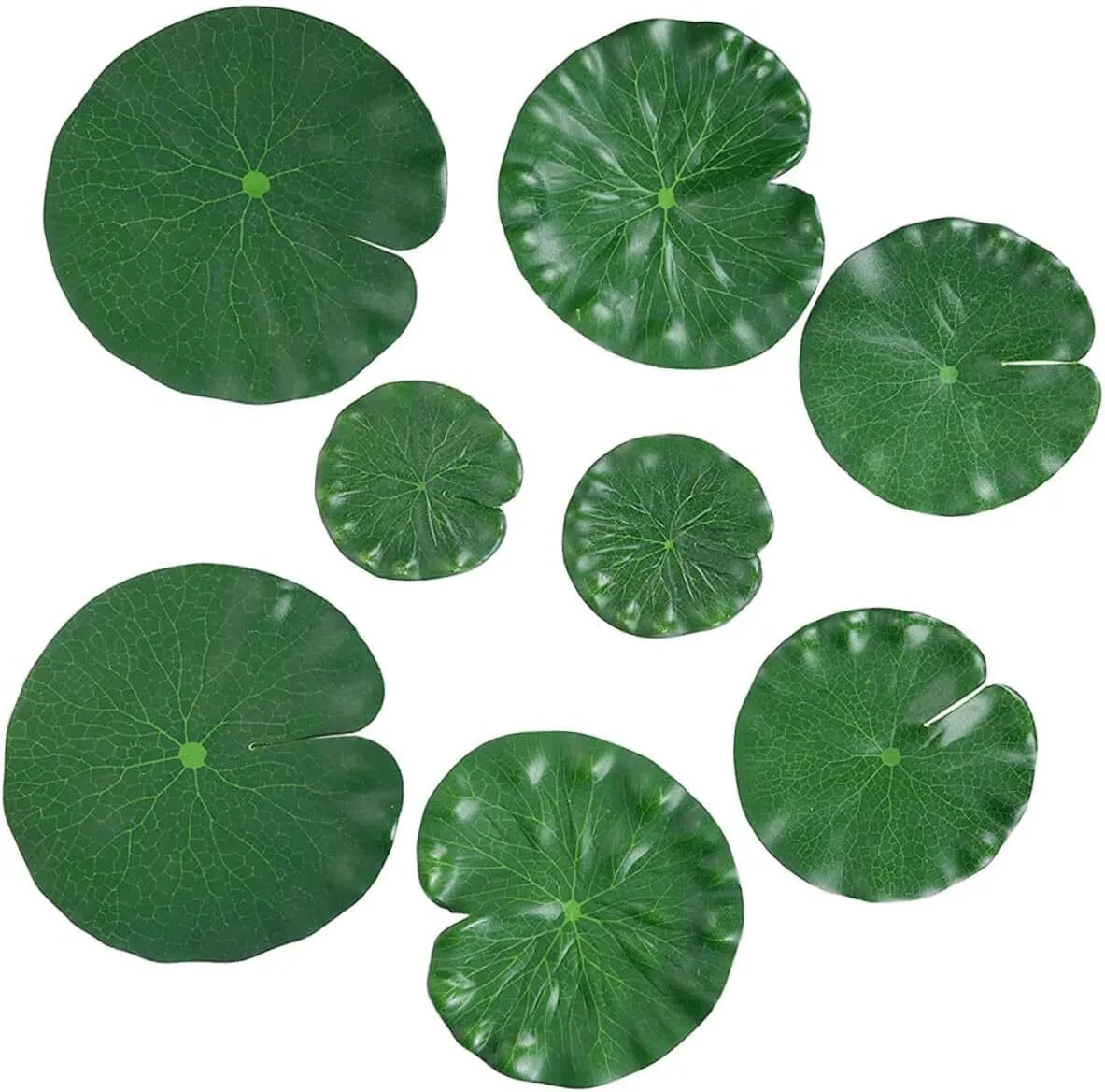8 Piece Realistic Lotus Leaf Appearance Eva Decor Live Lily Pads for Garden
