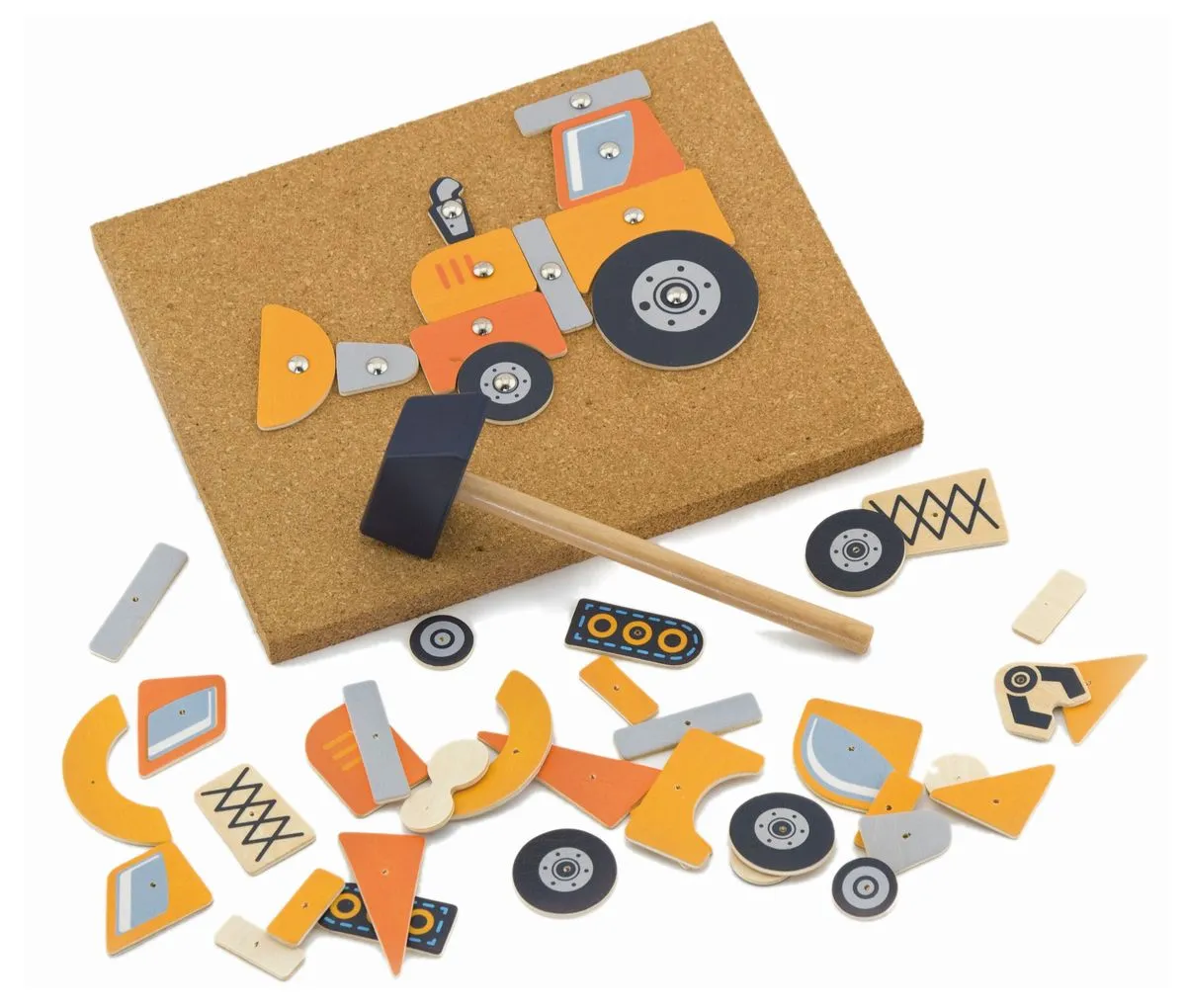 Tack Zap Construction Vehicles - Toy Set for Kids' Imaginative Play