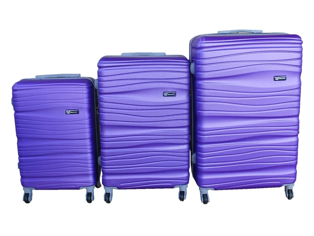 3 Piece Travel 30" Luggage Suitcase Bag Set-Stylish - Purple