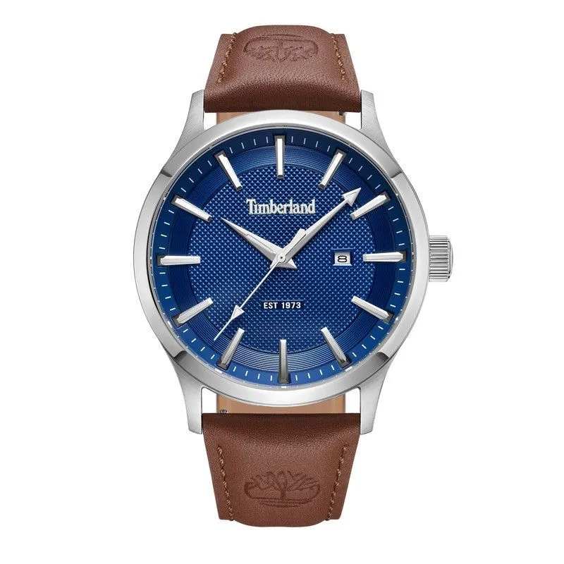 Timberland Blake 3 Hands-Date Leather Strap Watch - Blue