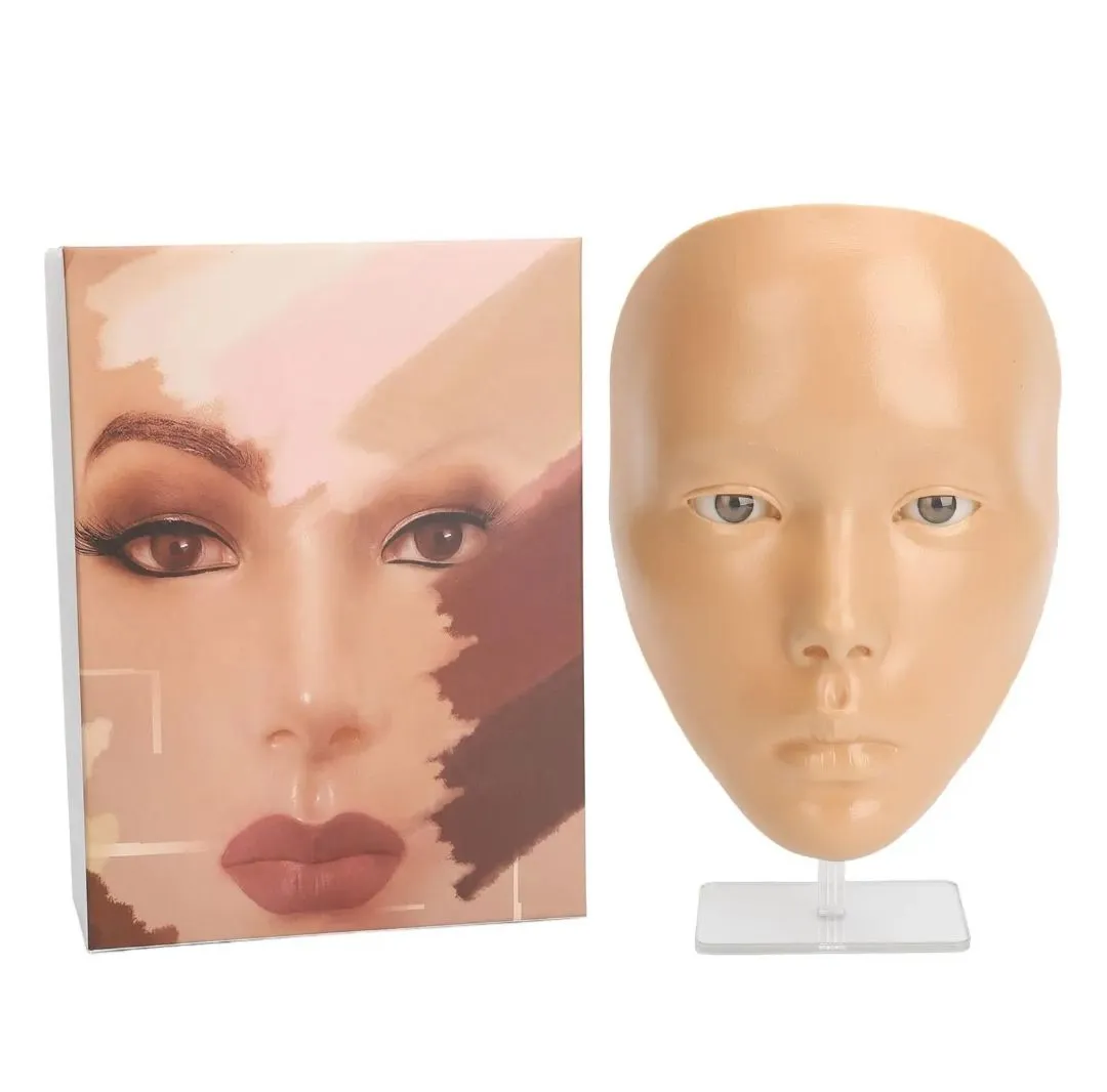 Reusable 5D Makeup Practice Mask Mannequin, Full Face Cosmetic Makeup Board