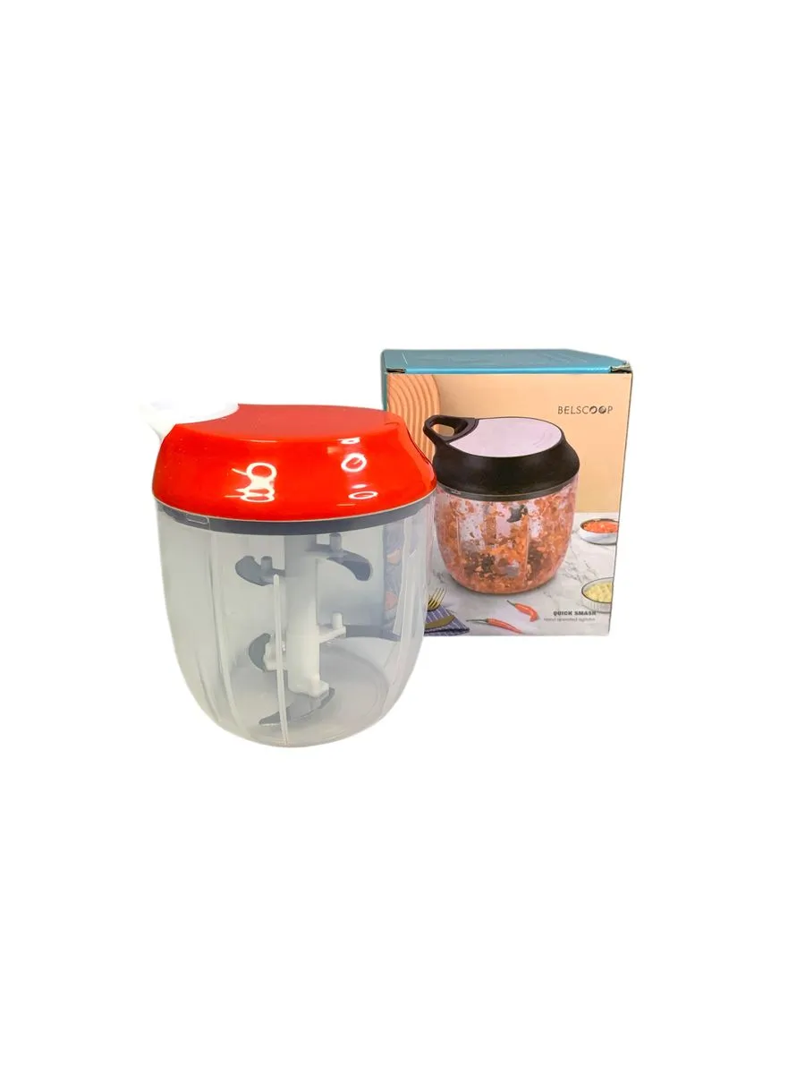 Twist-Pull Hand Operated Food Chopper ,Manual Mini Vegetable & Onion Cutter