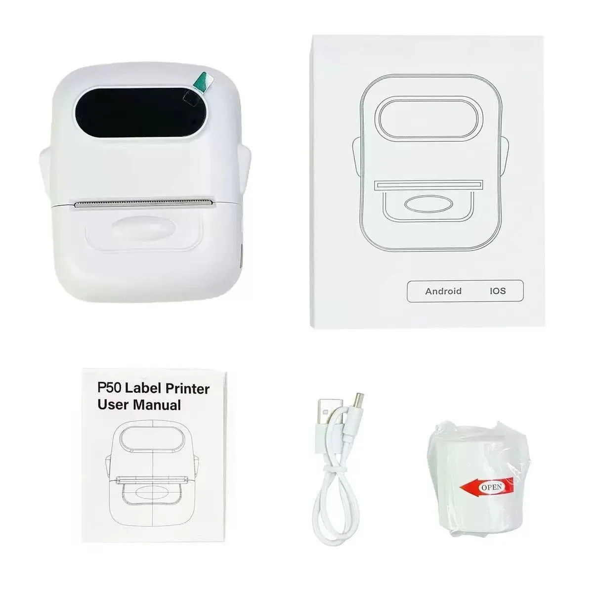 P50 Bluetooth Thermal Label Maker Portable Mini Sticker Label Printer