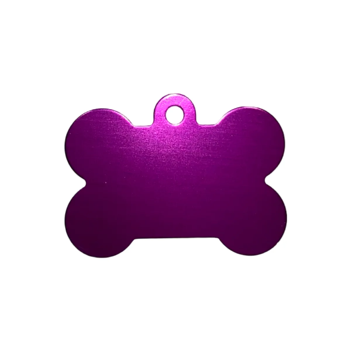 Pet ID Tag Blank For Dog/Cat Name Phone Number ID Tag Bone Shape- Large - Purple