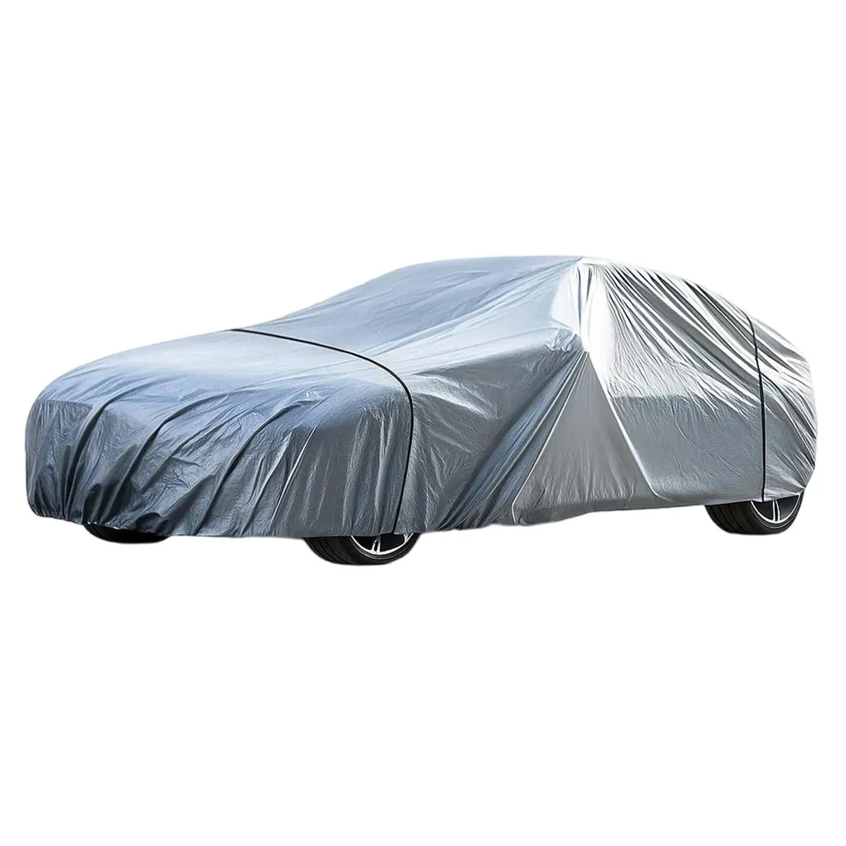 Silver Weatherproof Car Cover, PE Film Waterproof Full Car Cover