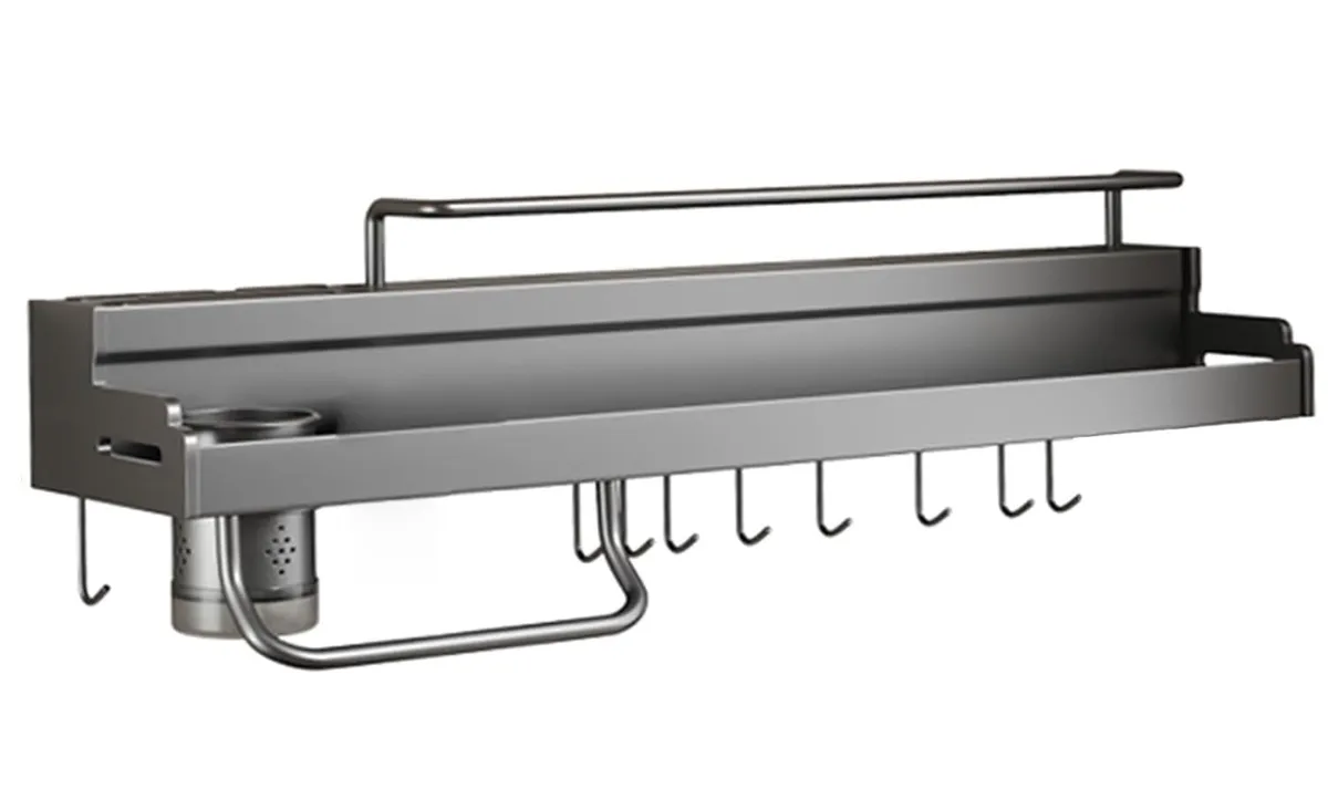 SamMag Biz - Shelf, Wall Mounted Spice Rack Kitchen Utensils Storage (60cm)