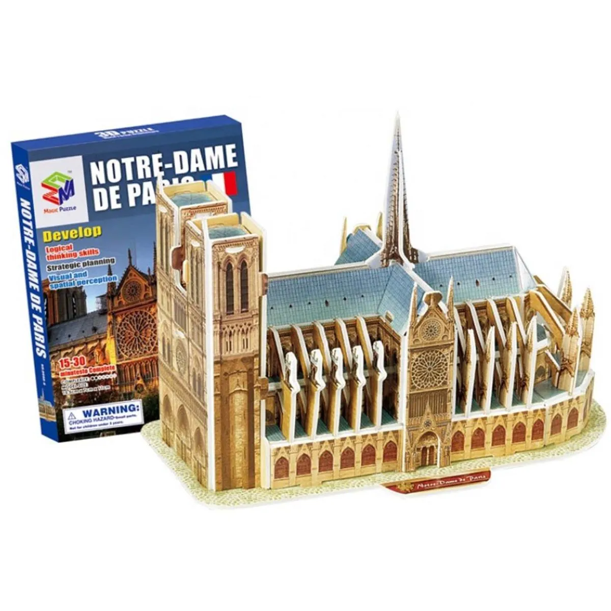 Notre-dame de Paris Paper Puzzle 3D Jigsaw Puzzles for Adults – 90Pcs