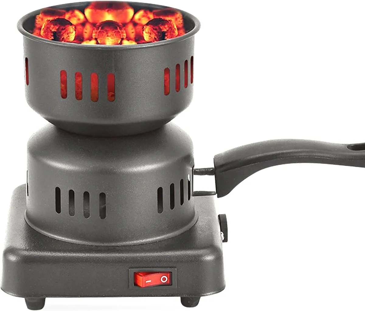 Stainless Steel Coal Burner/Hot Plate with a Detachable Transport Handle