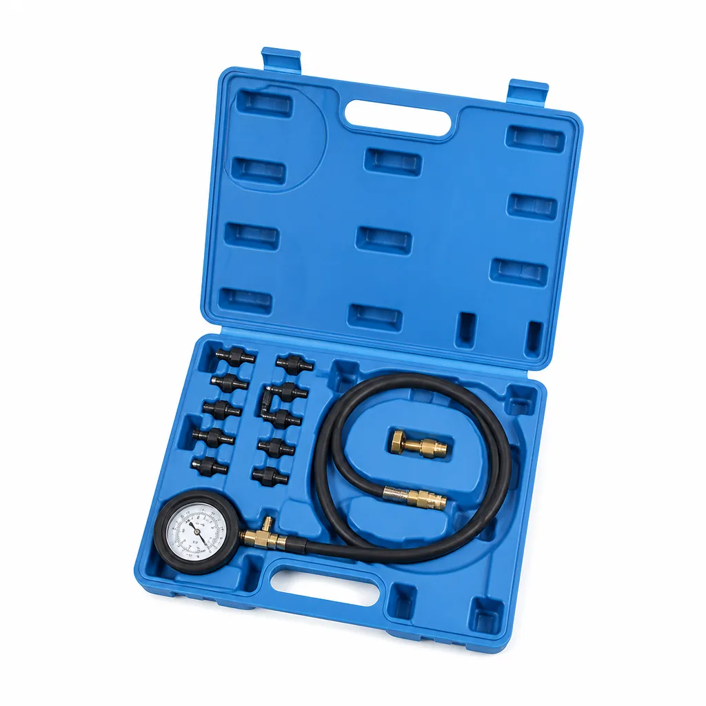Fuel Injection Pressure Tester Kit With Adapters And Gauge