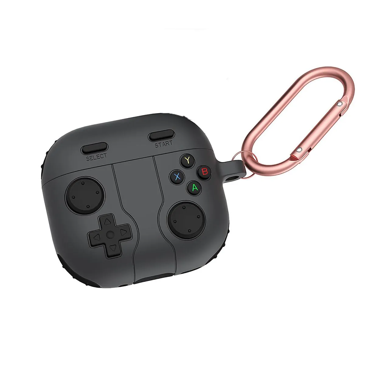 Silicone Cover with Keychain Compatible with AirPods 4 2024 - Black