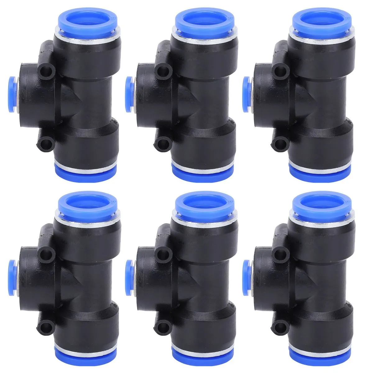 Quick Connector 25Pcs T Type Variable Diameter 3Way for Air Hose