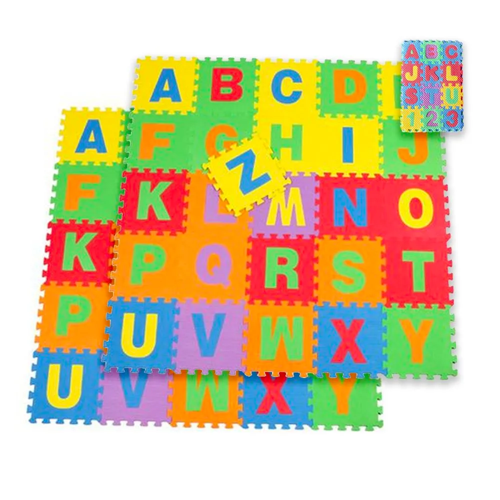 Educational Alphabet Eva Foam Floor Mat for Kids - 26 Pieces - Two Pack