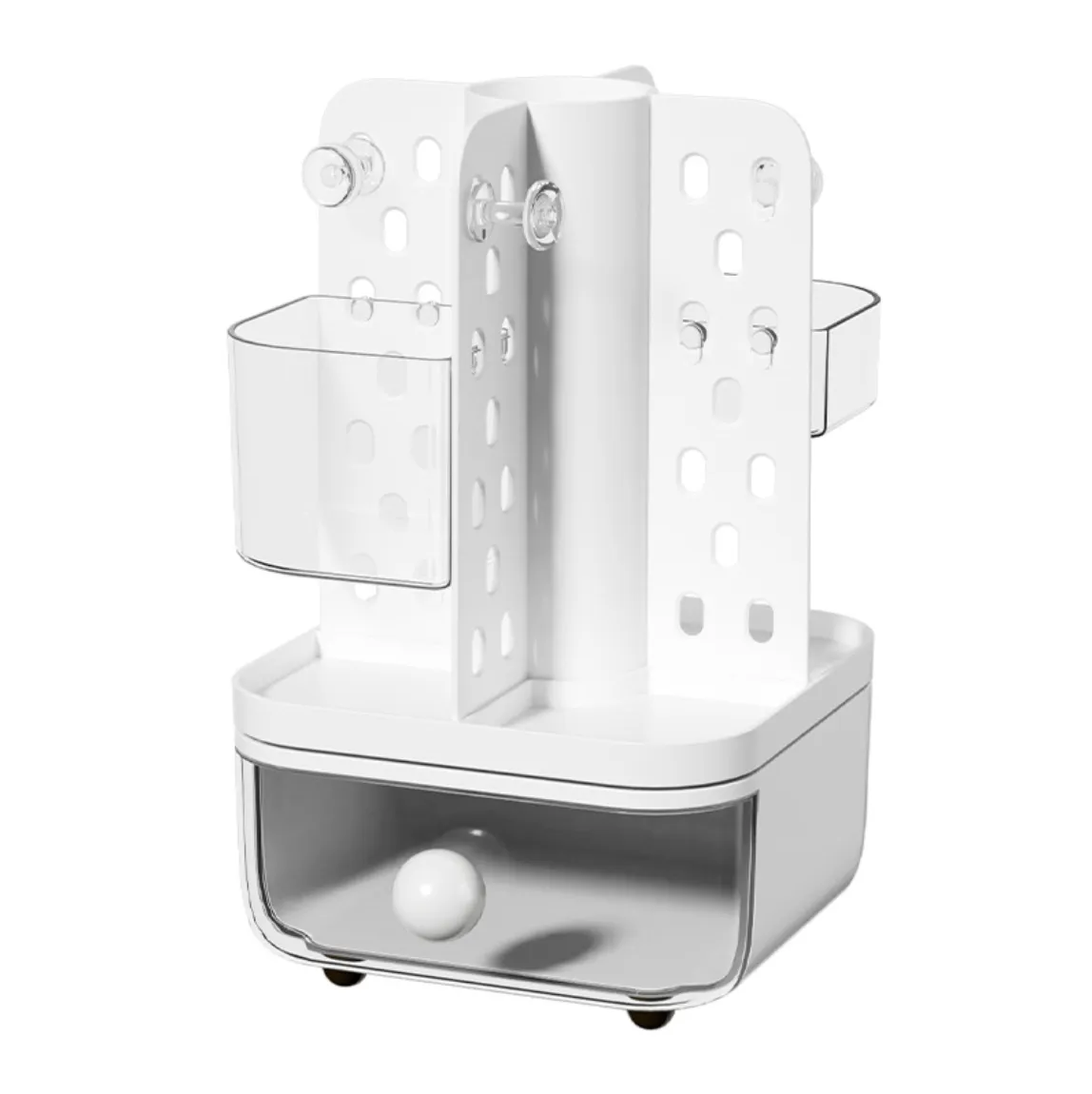 Rotatable Hole Pattern Multi-Functional Organizer Rack Desk Pen Holder