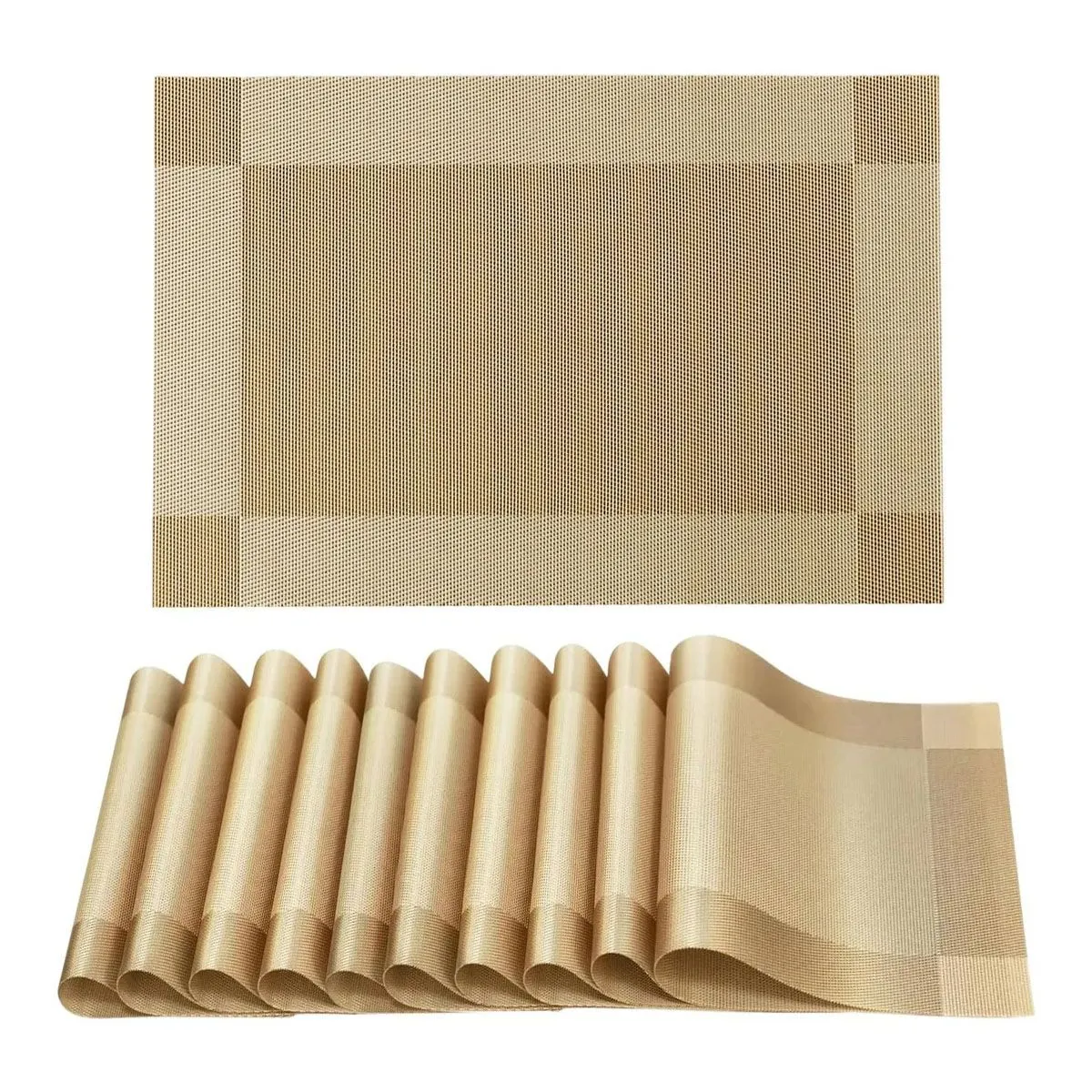 QKTNIUBI High-End European Style PVC Square Placemat