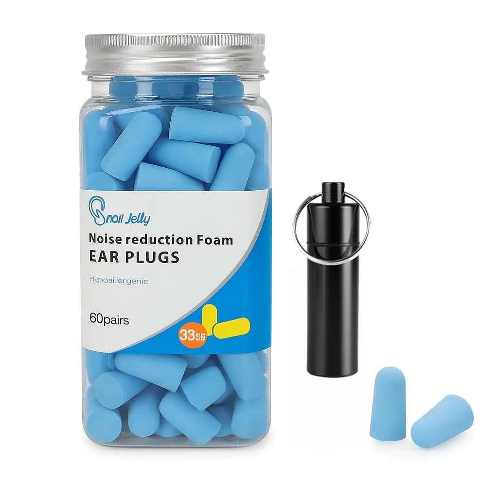 120 Piece PU Foam Earplugs - 38dB Noise Reduction Rating, Green
