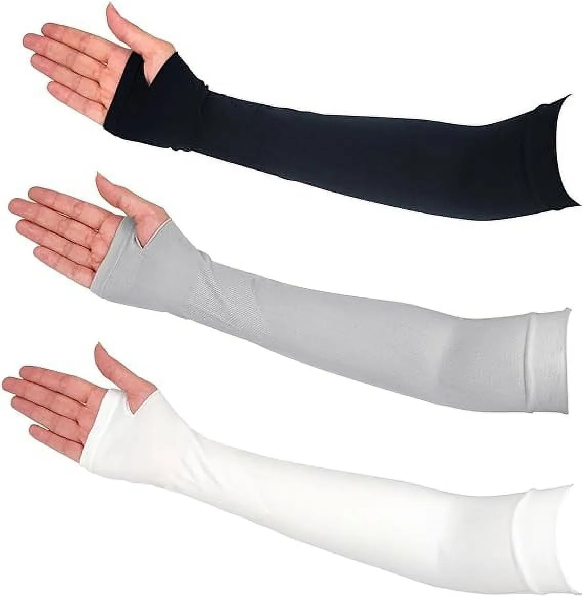 3 Pairs Cooling Arm Sleeves Sun Arm Cover for Sports Cycling Driving