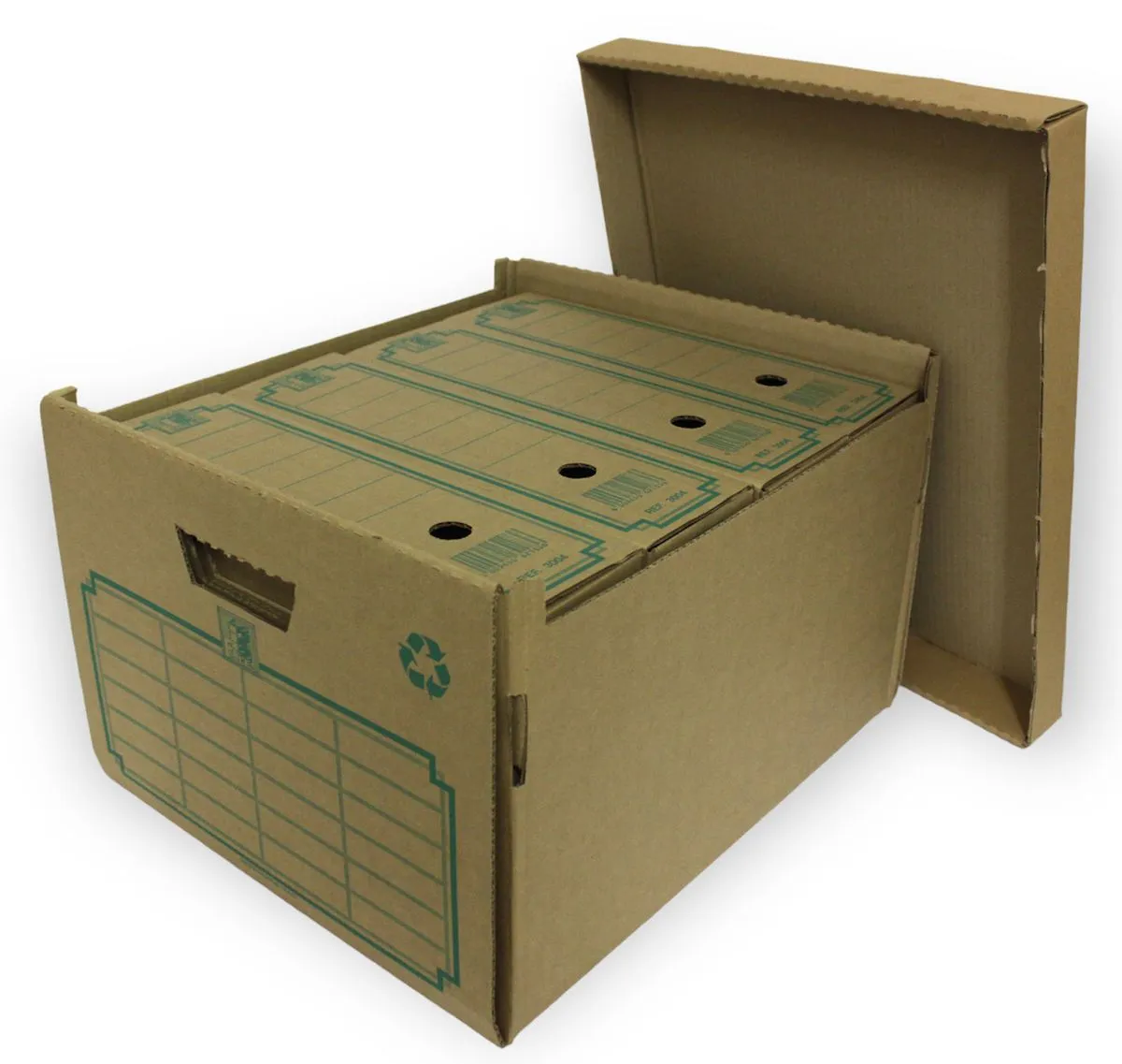 Files Large Kraft Corrugated Archive Box with 4 F/S Boxes.