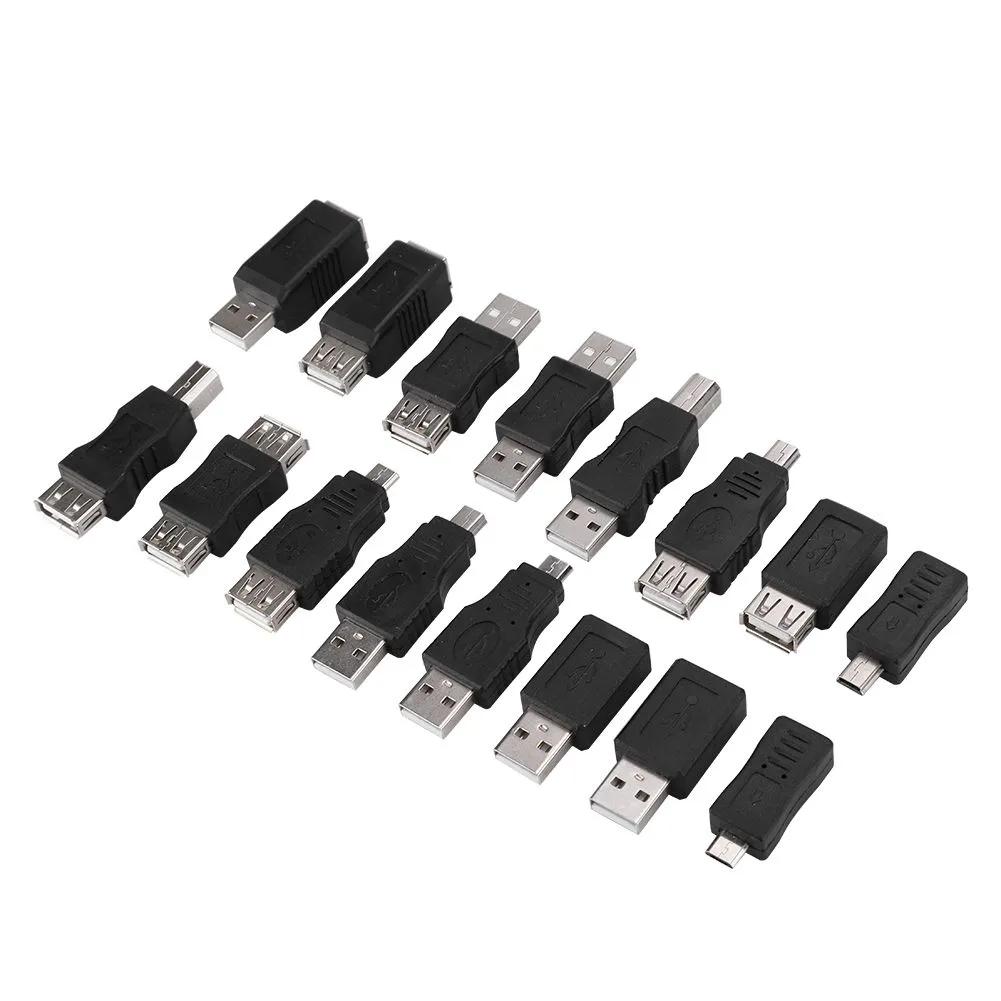 16pieces USB2.0 Adapters Male-Female