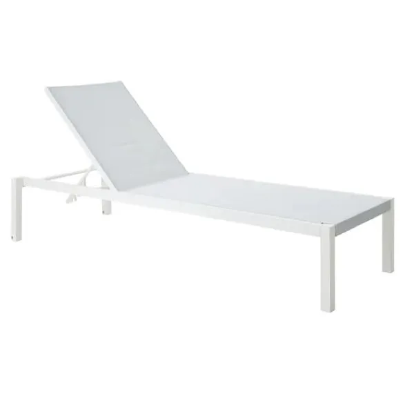 Sunbed Aluminium & Textilene White