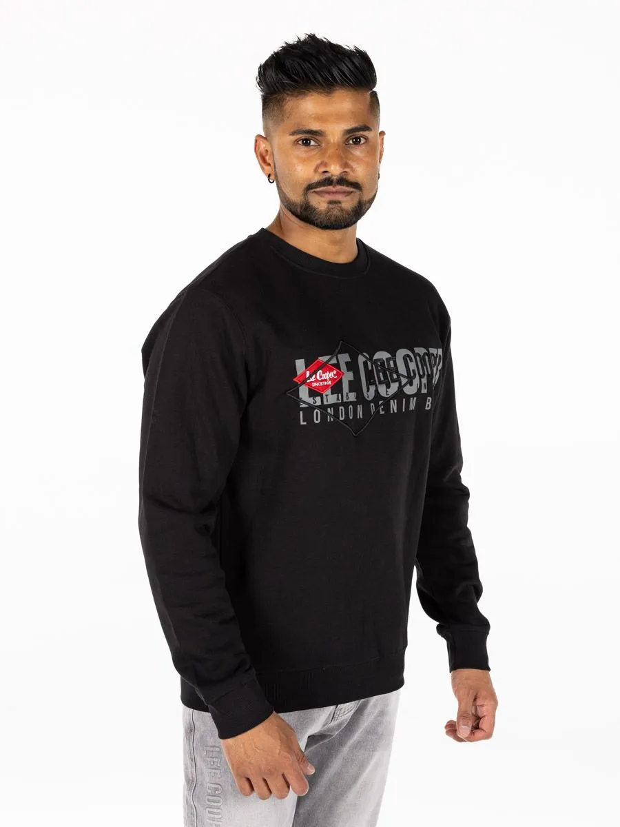 Lee Cooper Men's Long Sleeve Sweatshirt: Alderic Black